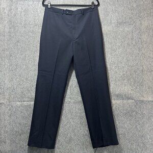 Vintage‎ Men's Slacks 34x31 Viola 70s 80s Blue Dress Pants Talon Zip Flat Front